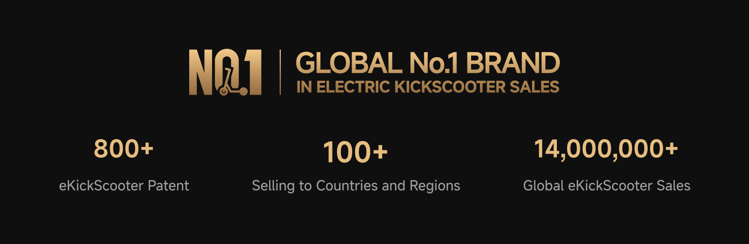 GLOBAL No.1 BRAND IN ELECTRIC KICKSCOOTER SALES - 800+ EKickScooter Patent - 100+ Selling To Countries - 13,000,000+ Global EKickScooter Sales